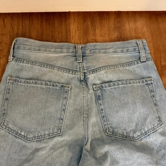 Just Black Women's Light Blue Ripped Straight Leg Jeans Size 26 - Picture 10 of 11